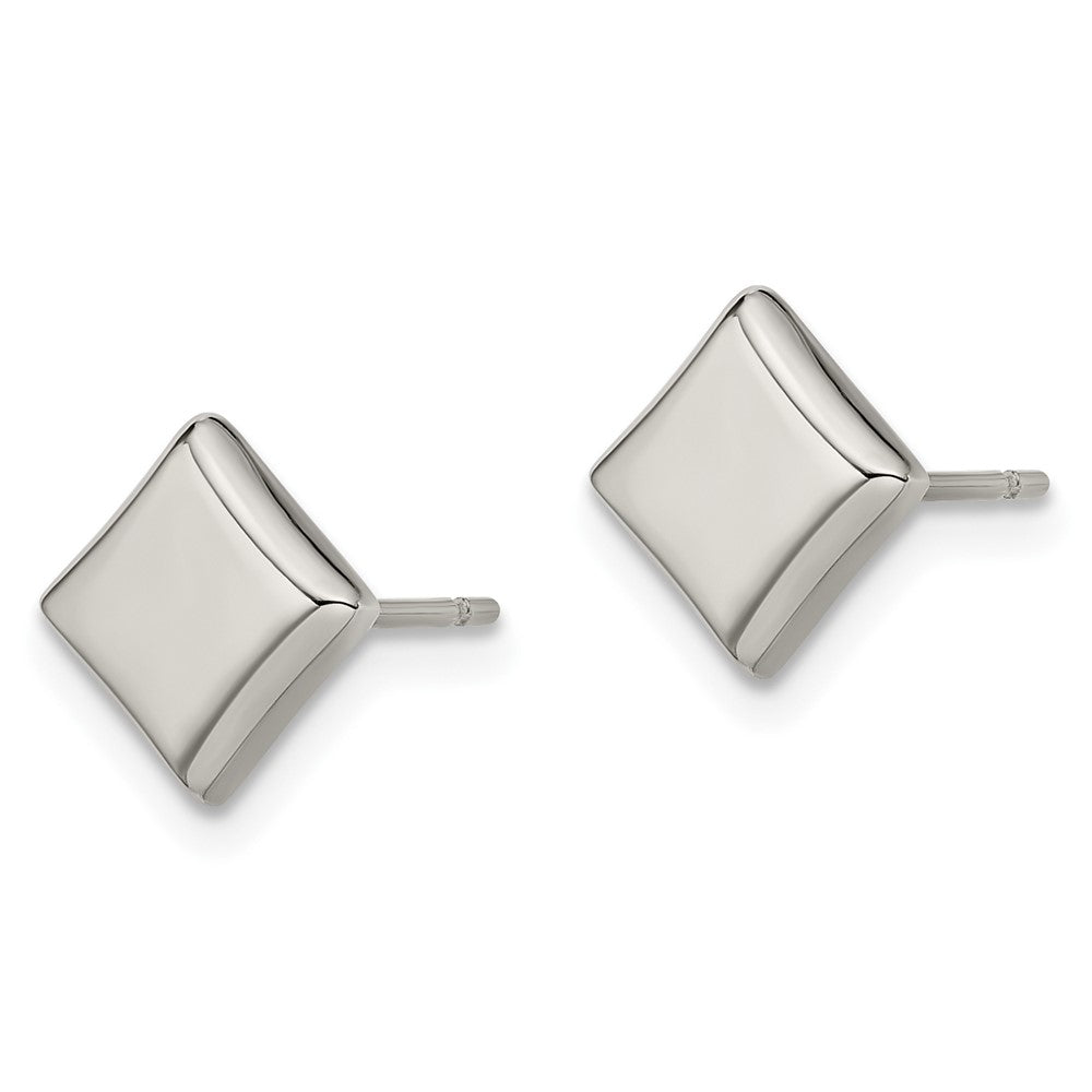 Chisel Titanium Polished 7mm Square Post Earrings