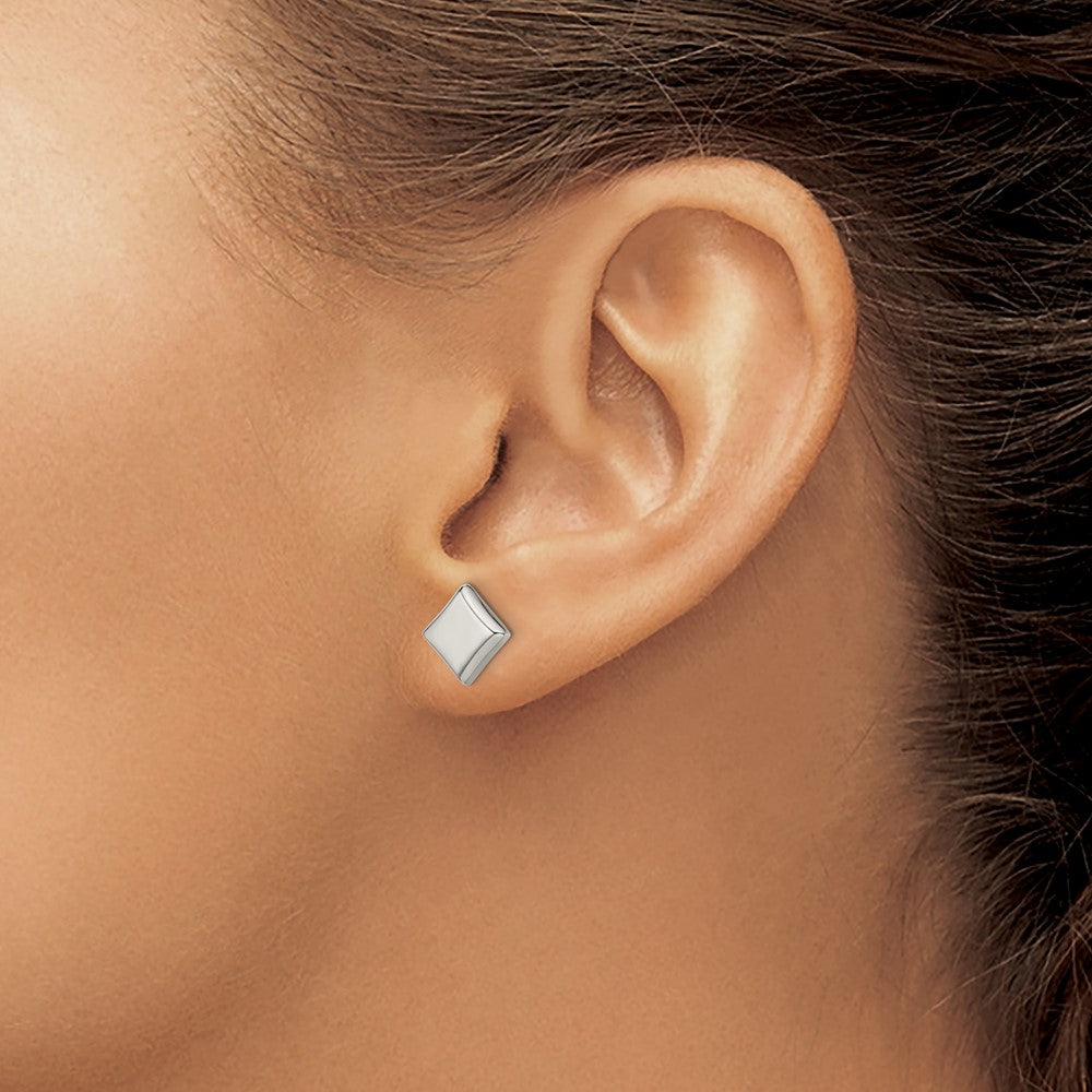 Chisel Titanium Polished 7mm Square Post Earrings