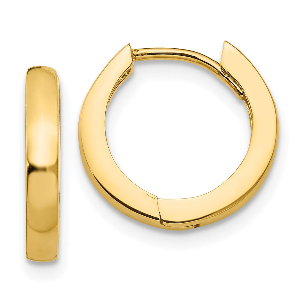 Round Hinged Hoop Earrings in 14k Yellow Gold