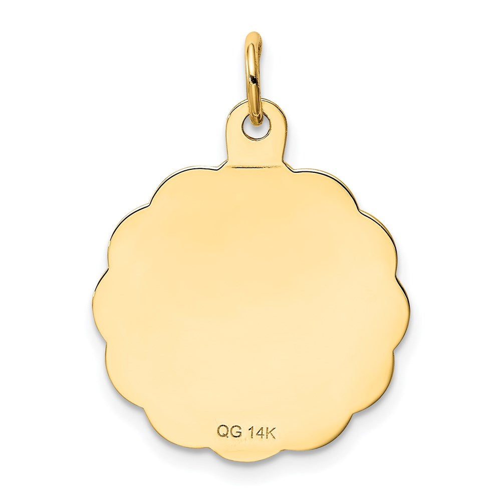 25th ANNIVERSARY Disc Charm in 14k Yellow Gold