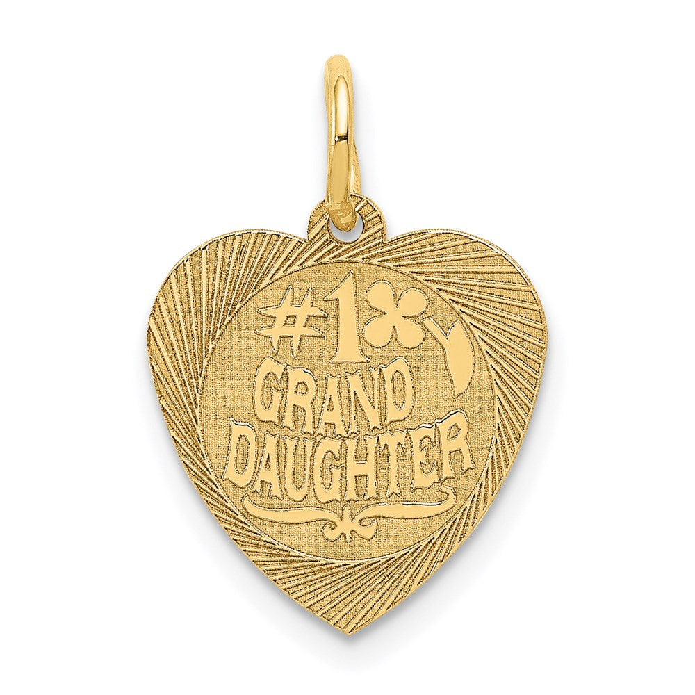 #1 GRANDDAUGHTER Charm in 14k Yellow Gold