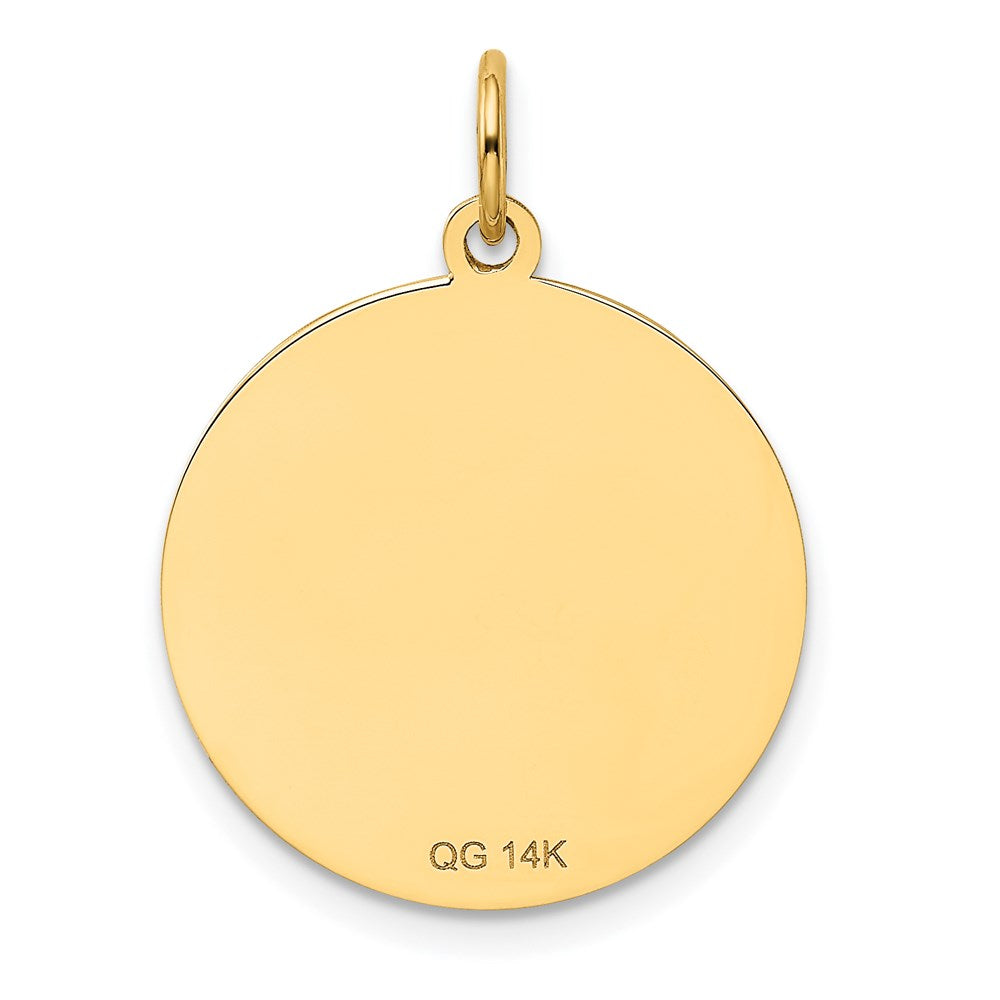 Yorkshire Terrier Disc Charm in 14k Yellow Gold