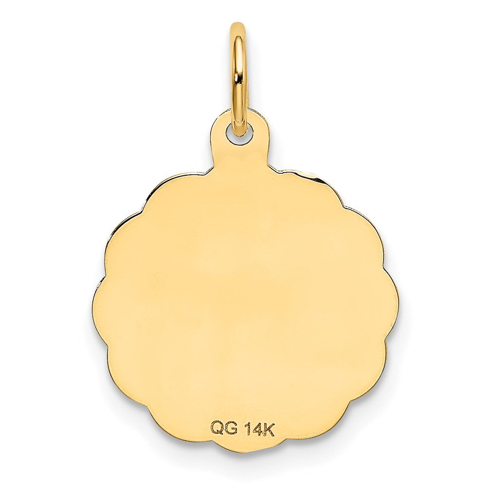 #1 GRANDPA Disc Charm in 14k Yellow Gold