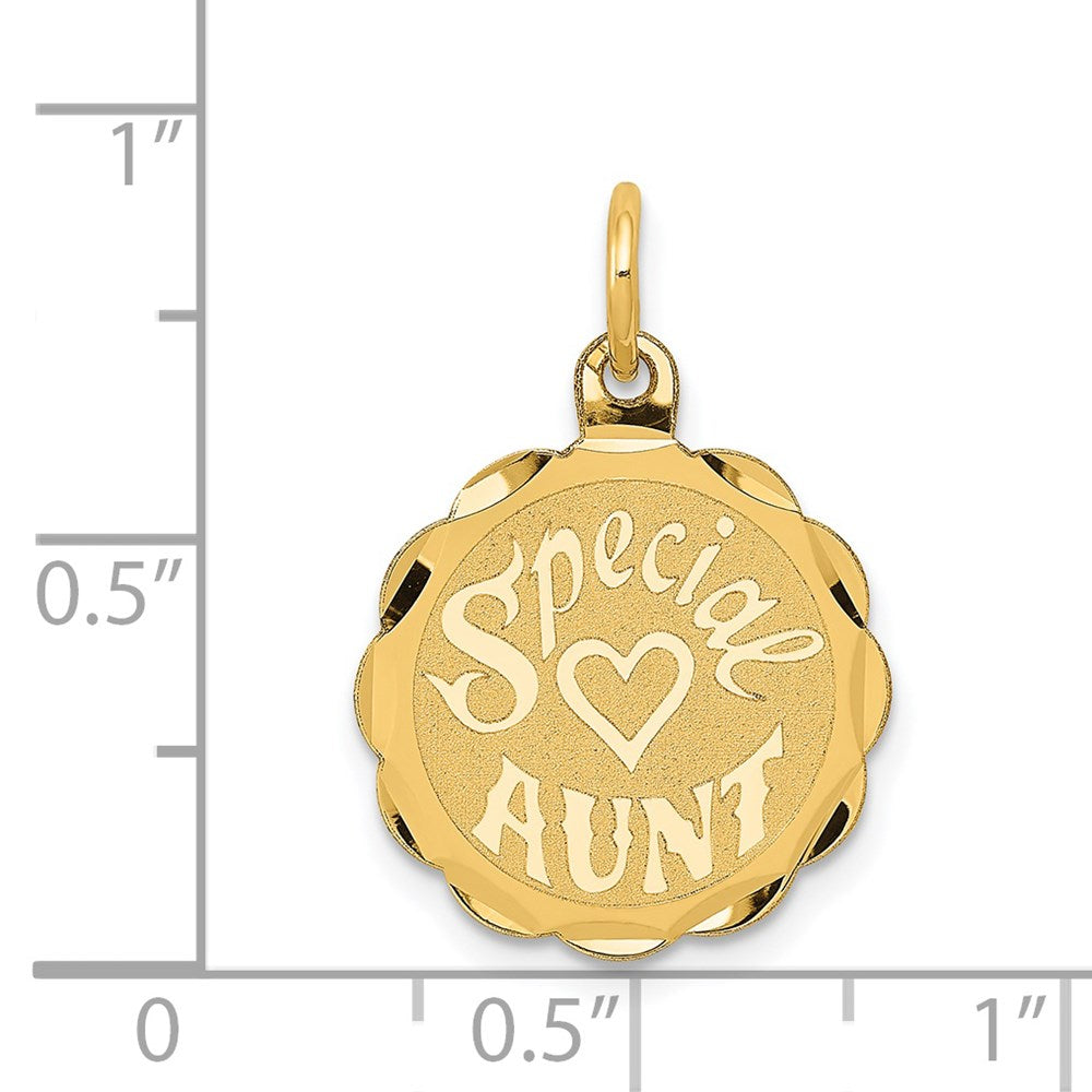 SPECIAL AUNT Charm in 14k Yellow Gold