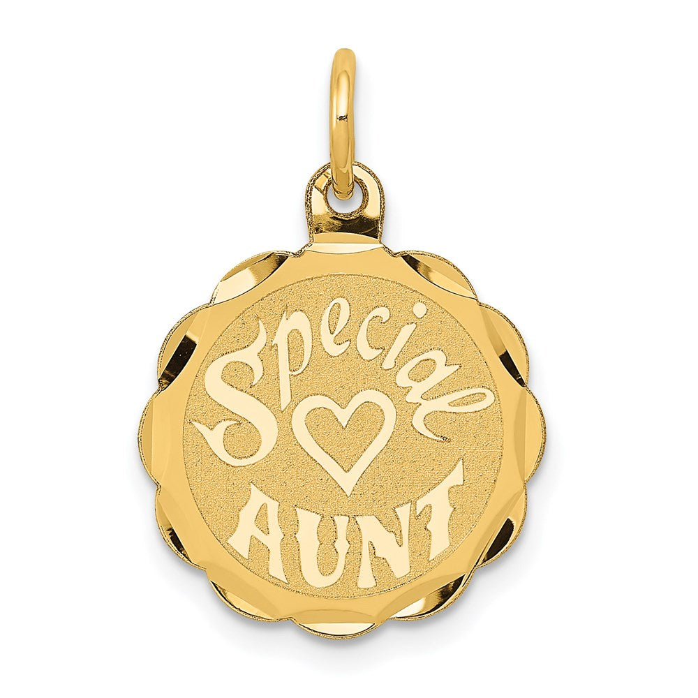 SPECIAL AUNT Charm in 14k Yellow Gold