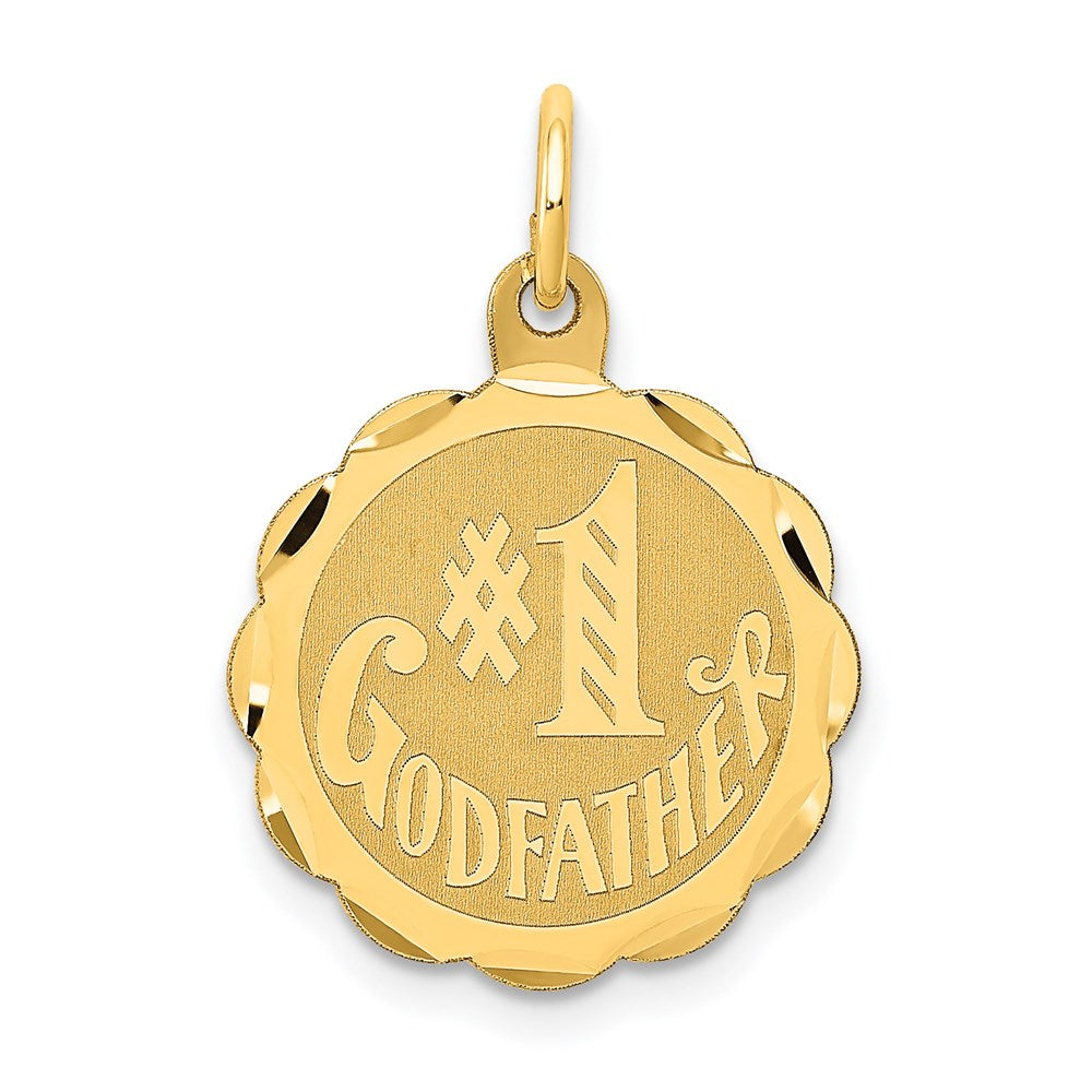 #1 GODFATHER Charm in 14k Yellow Gold