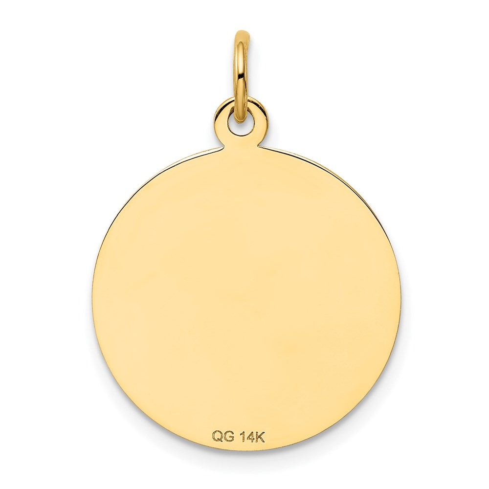 Confirmation Disc Charm in 14k Yellow Gold