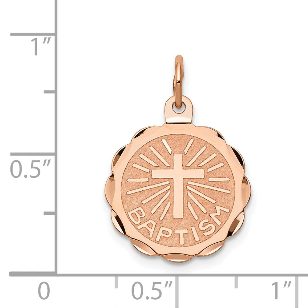 Baptism Charm in 14k Rose Gold