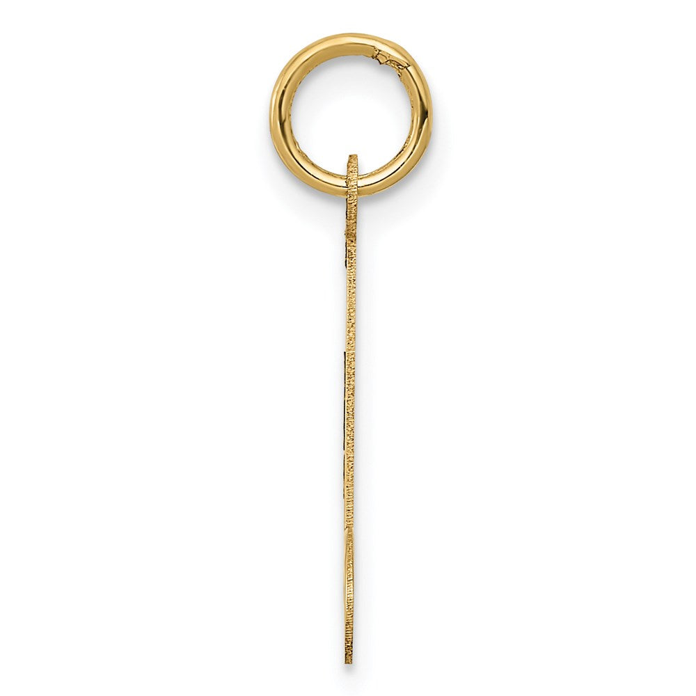 Polished Musical Note Charm in 14k Yellow Gold