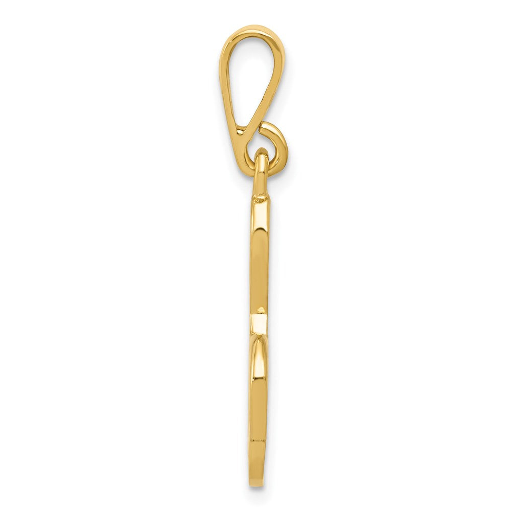 Treble Clef Charm in 14k Yellow Gold
