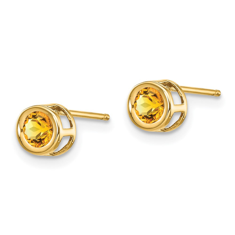 Citrine Earrings - November in 14k Yellow Gold
