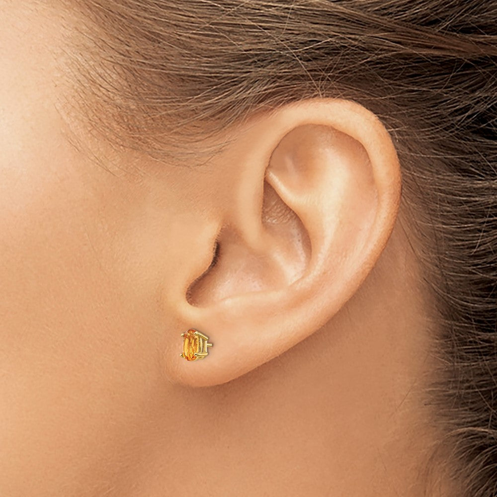 Citrine Earrings - November in 14k Yellow Gold