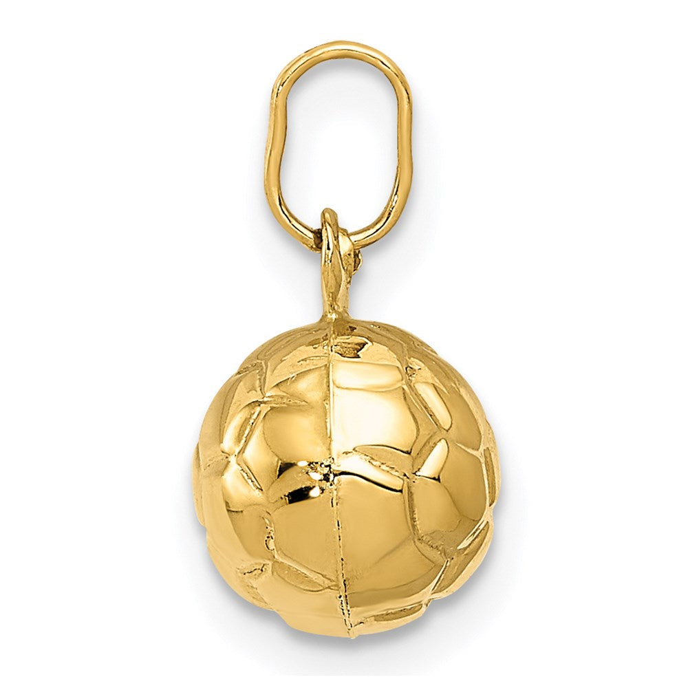 3-D Soccer Ball Charm in 14k Yellow Gold