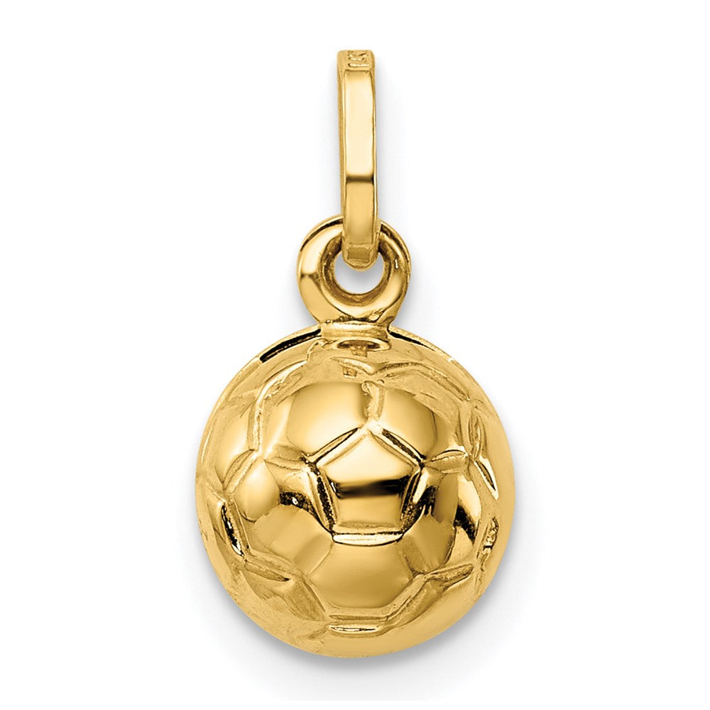 3-D Soccer Ball Charm in 14k Yellow Gold