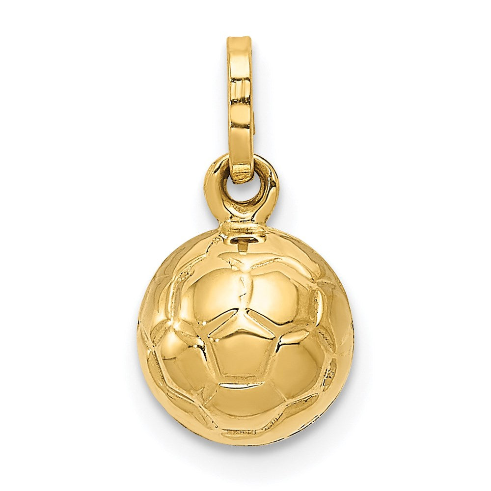 3-D Soccer Ball Charm in 14k Yellow Gold