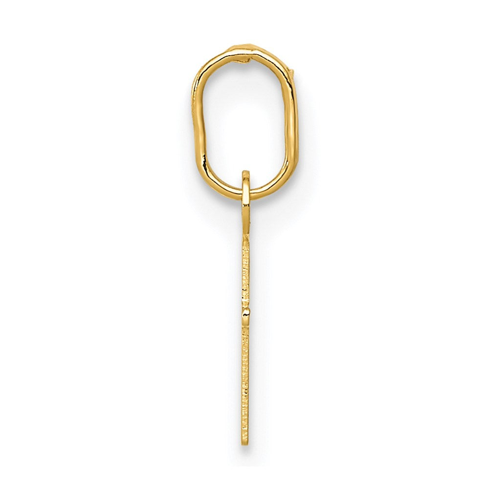Tiny Cross Charm in 14k Yellow Gold