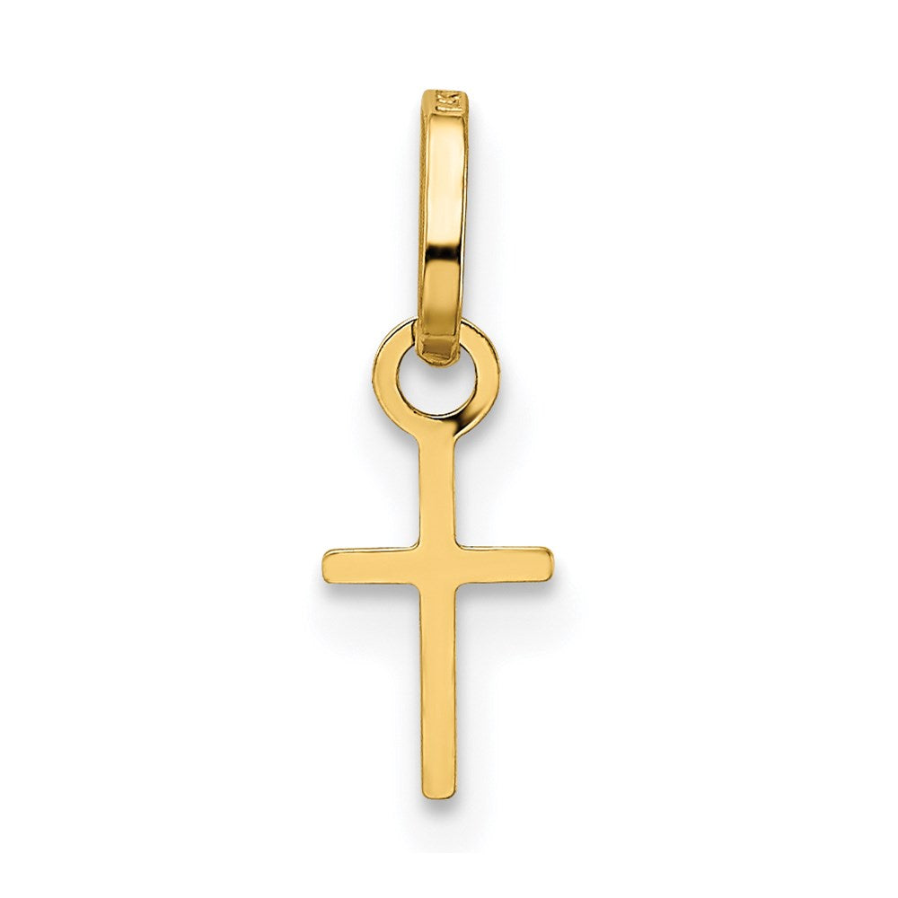 Tiny Cross Charm in 14k Yellow Gold