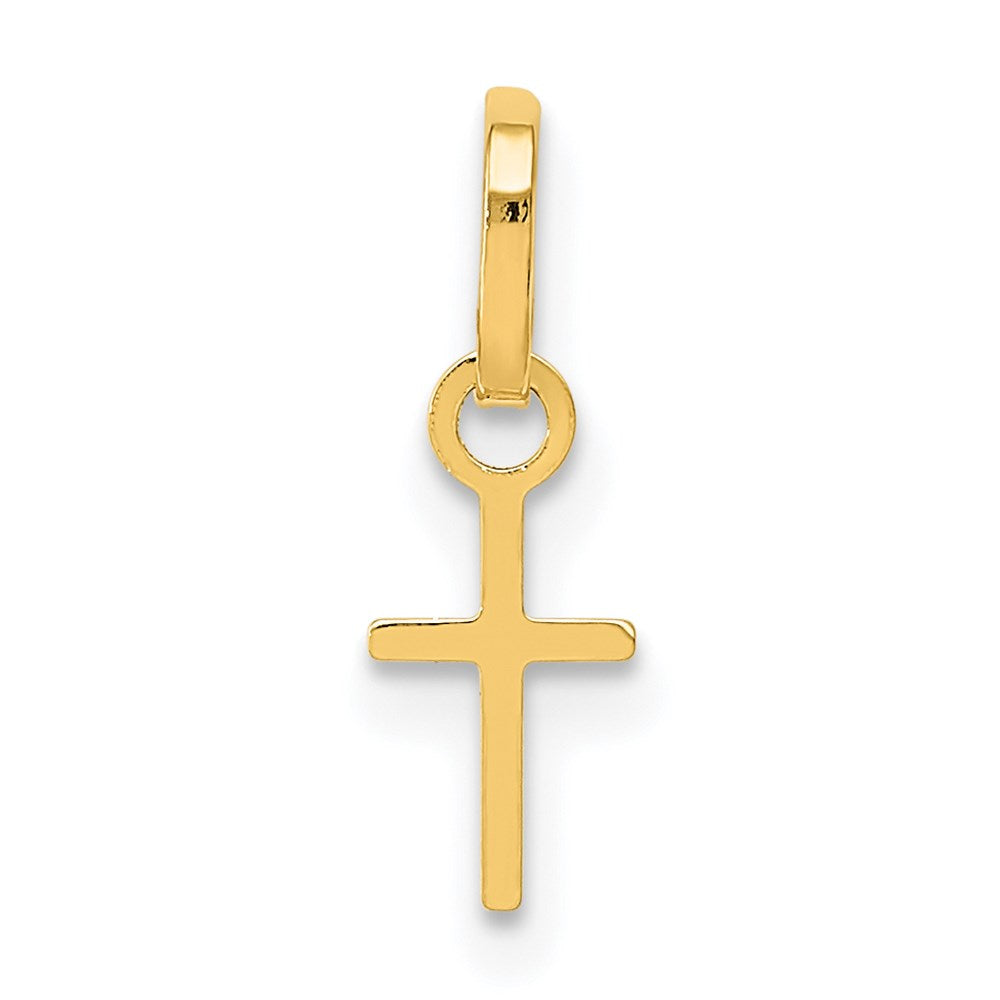 Tiny Cross Charm in 14k Yellow Gold