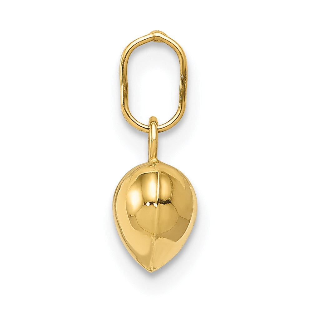 Polished 3-D Puffed Heart Charm in 14k Yellow Gold