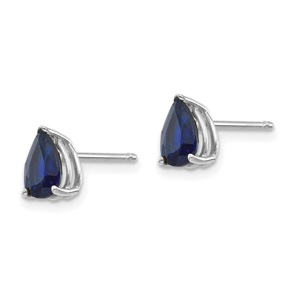 Sapphire Earrings in 14k White Gold