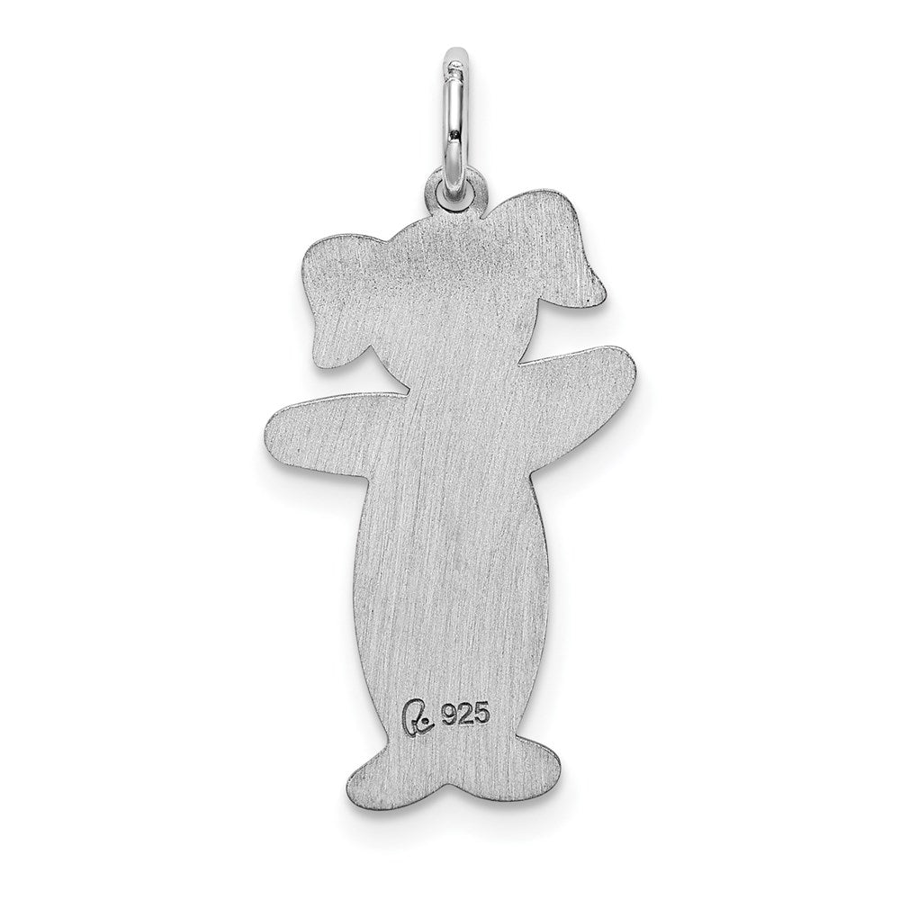 Rhodium-Plated Country Side Cuddle Charm in Sterling Silver