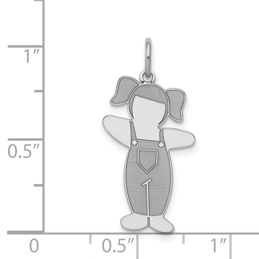 Rhodium-Plated Country Side Cuddle Charm in Sterling Silver