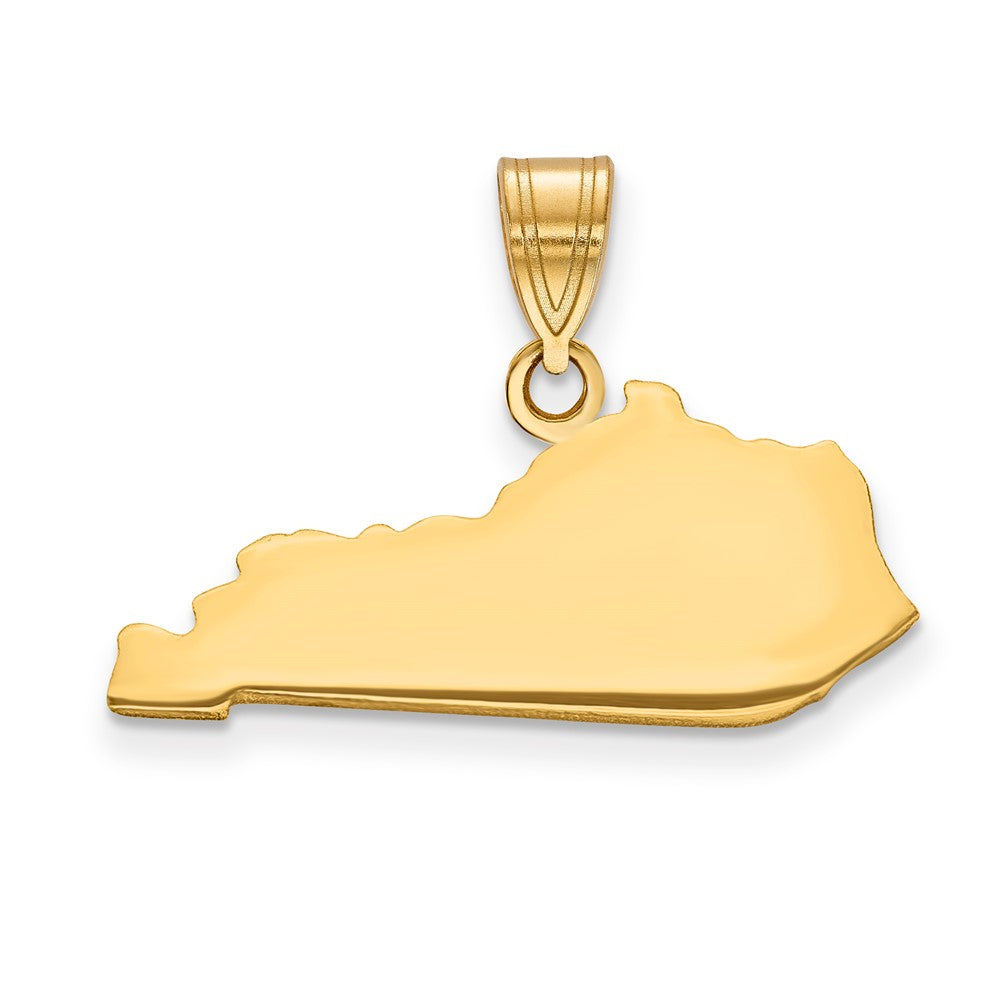 14kY Kentucky State Pendant in 14k Yellow Gold