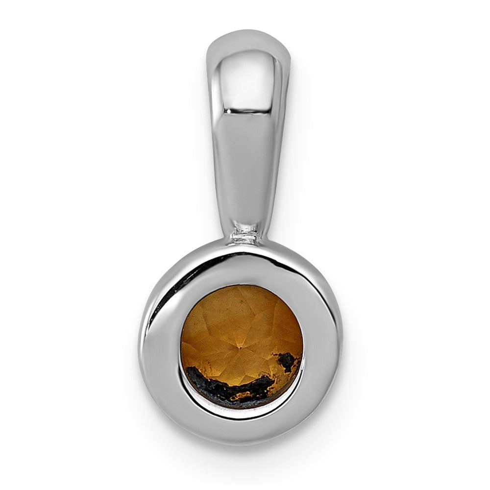 .40 Citrine Pendant in 14k White Gold