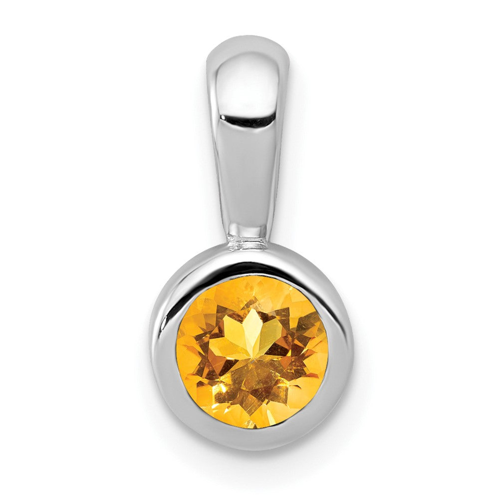 .40 Citrine Pendant in 14k White Gold