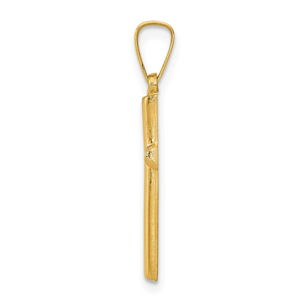 Hollow Cross Pendant in 14k Yellow Gold