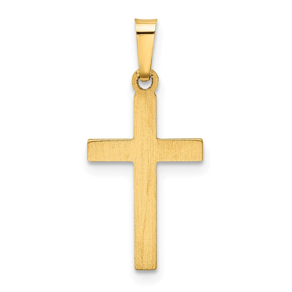 Hollow Cross Pendant in 14k Yellow Gold