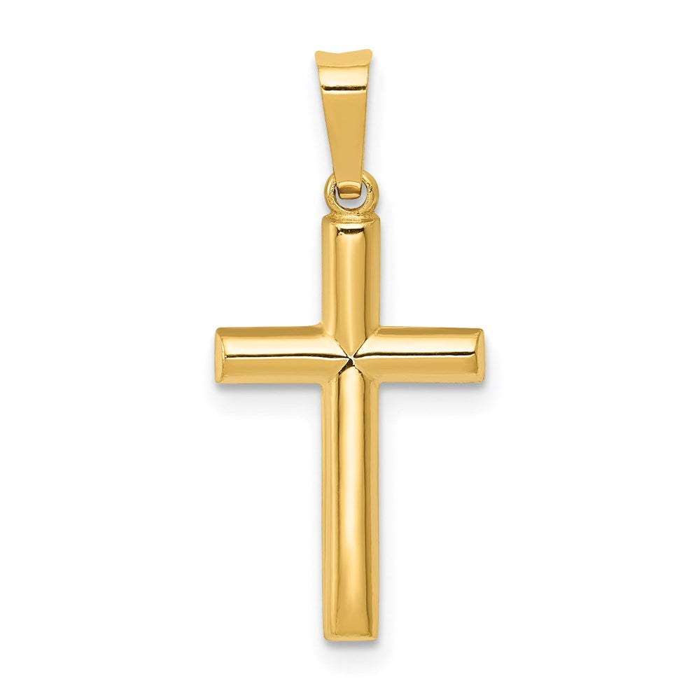 Hollow Cross Pendant in 14k Yellow Gold