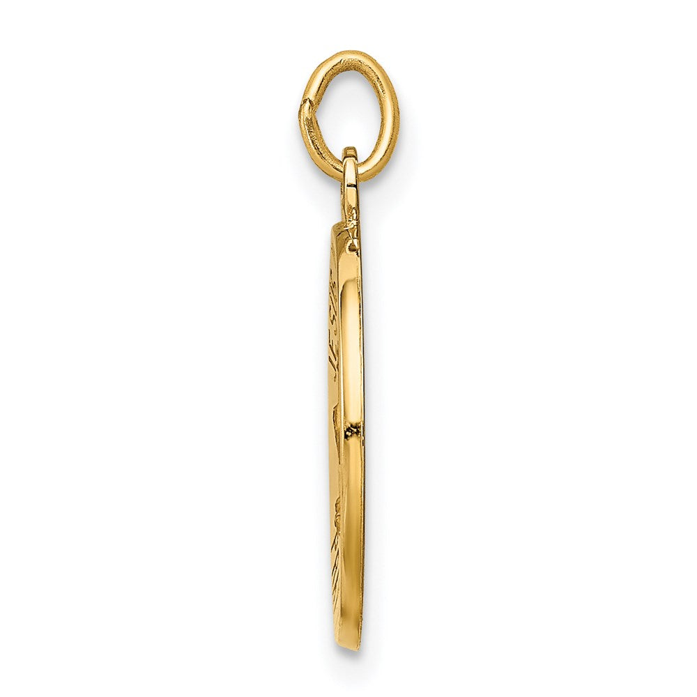 Jesus, Mary, Joseph Medal Charm in 14k Yellow Gold