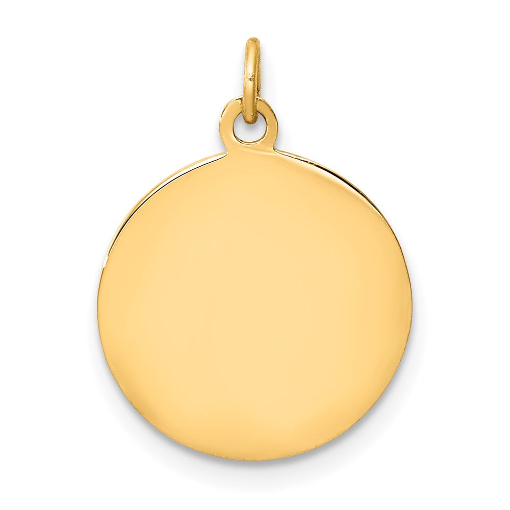 Saint Luke Medal Charm in 14k Yellow Gold