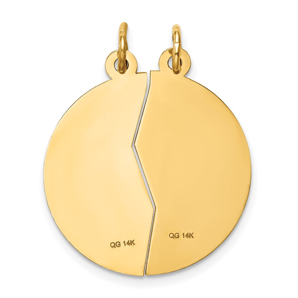 Mizpah 2-piece Charm in 14k Yellow Gold