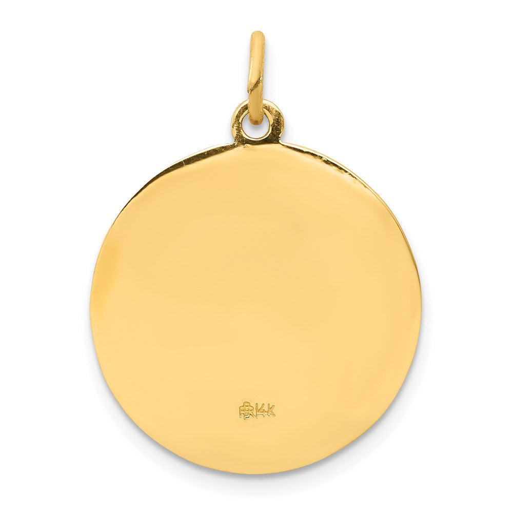 Saint Matthew Medal Pendant in 14k Yellow Gold