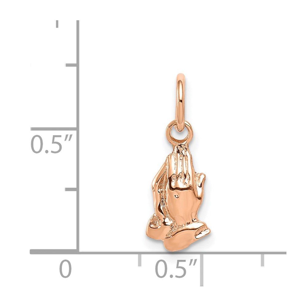 Praying Hands Charm in 14k Rose Gold