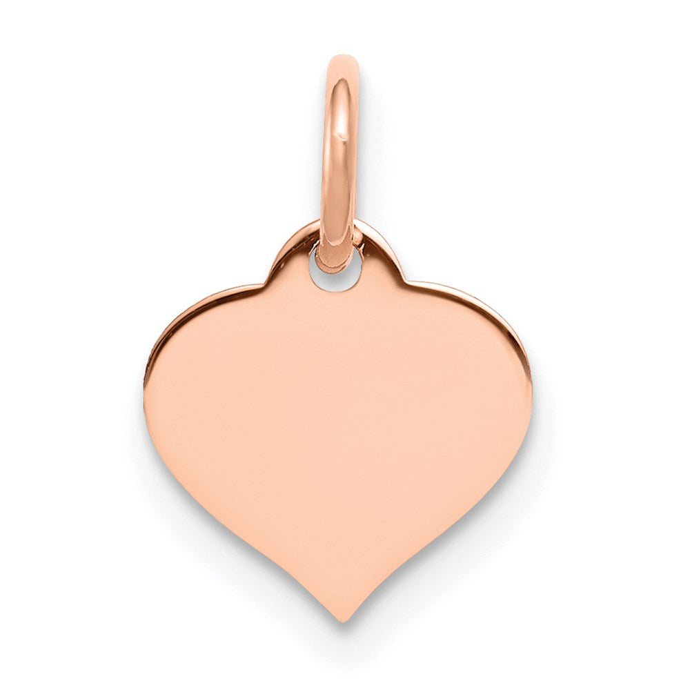 Heart Disc Charm in 14k Rose Gold