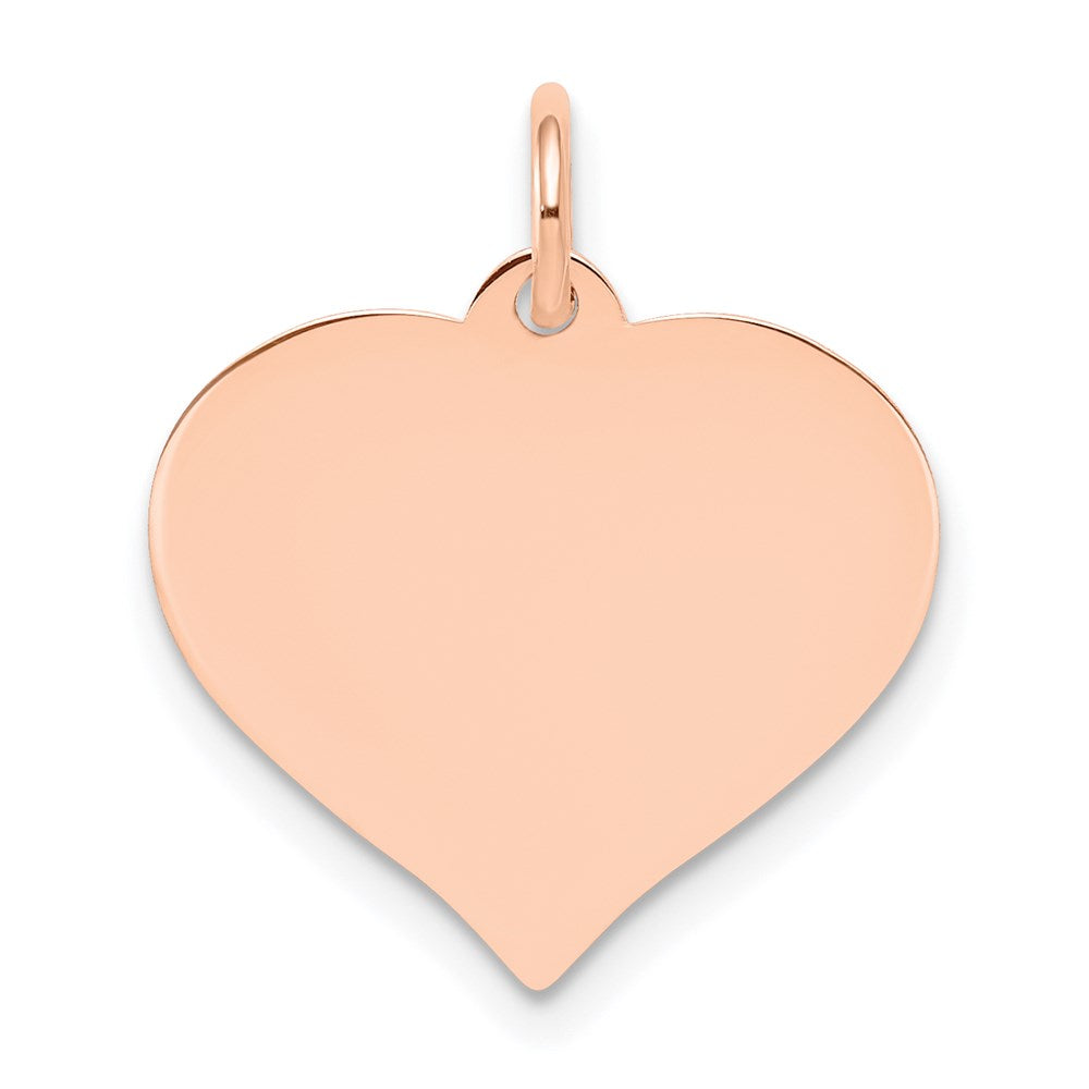 Heart Disc Charm in 14k Rose Gold