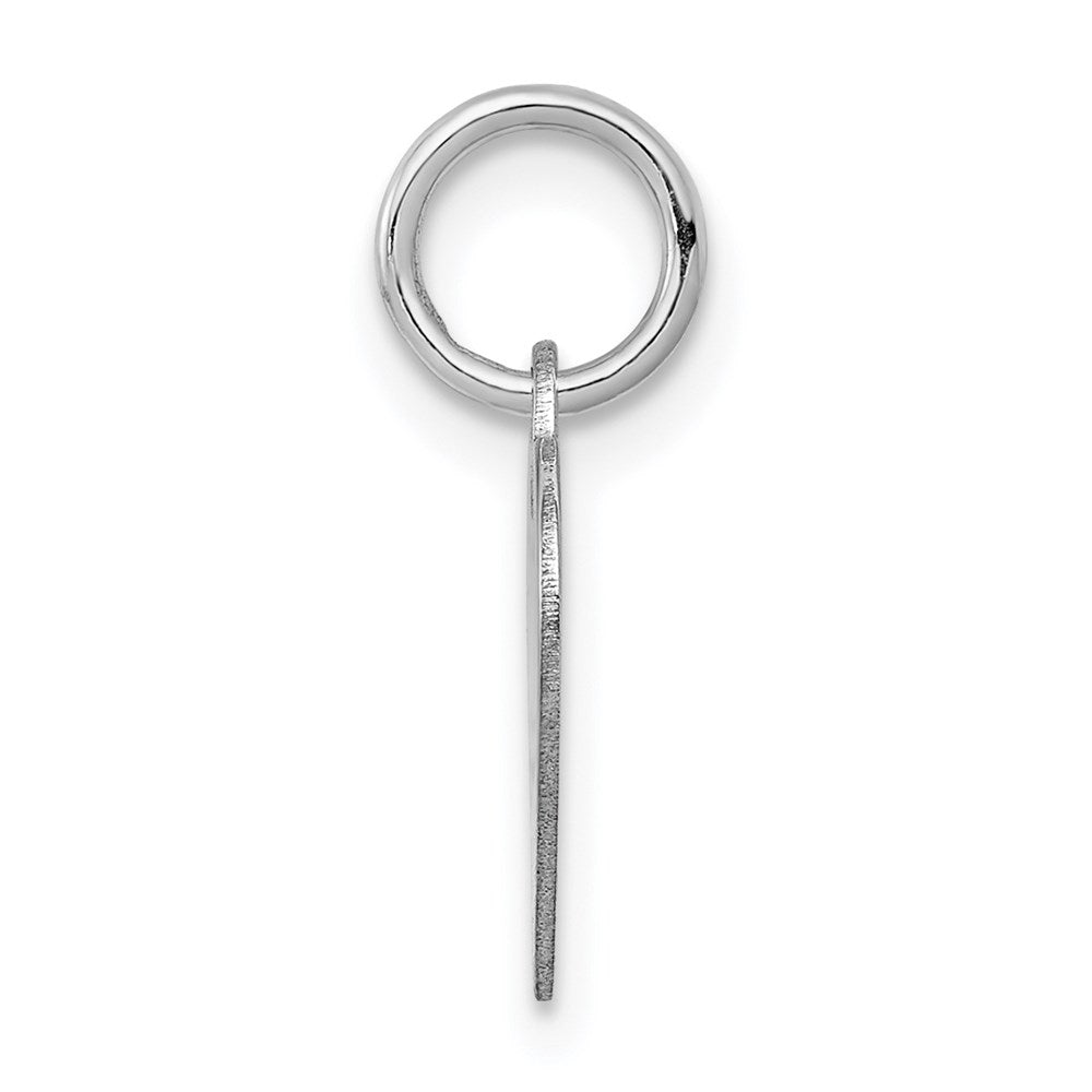 Heart Disc Charm in 14k White Gold