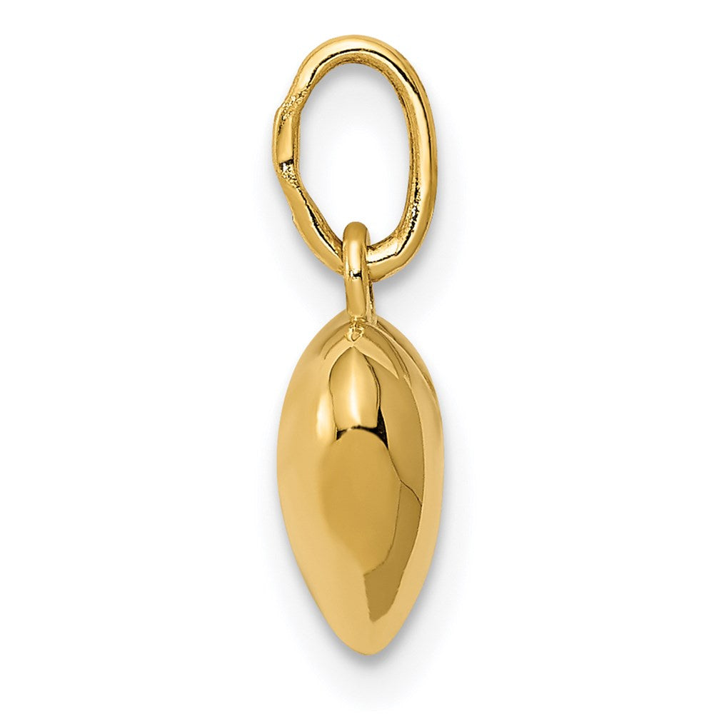 Polished 3-D Puffed Heart Charm in 14k Yellow Gold