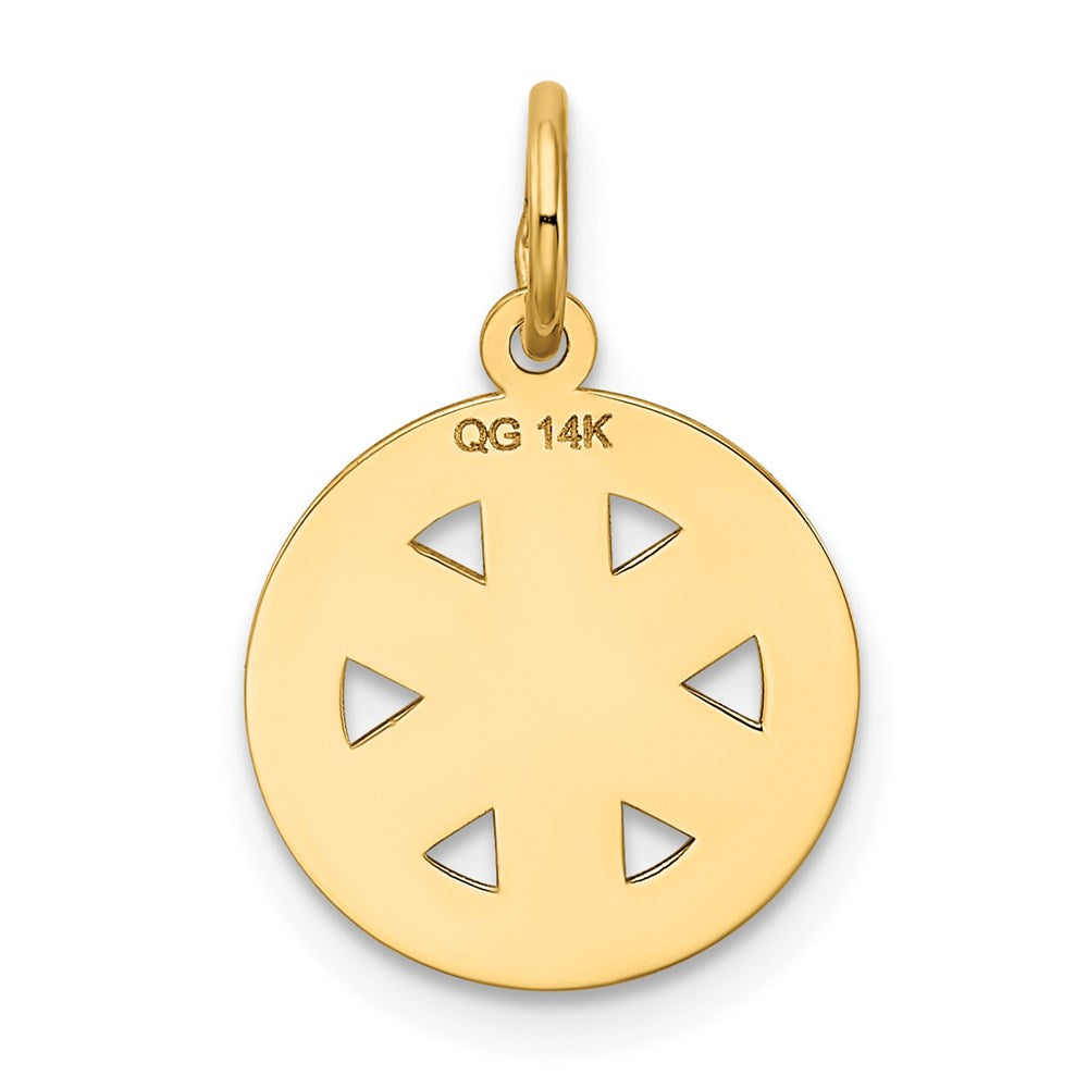 Small EMT Medical Charm in 14k Yellow Gold