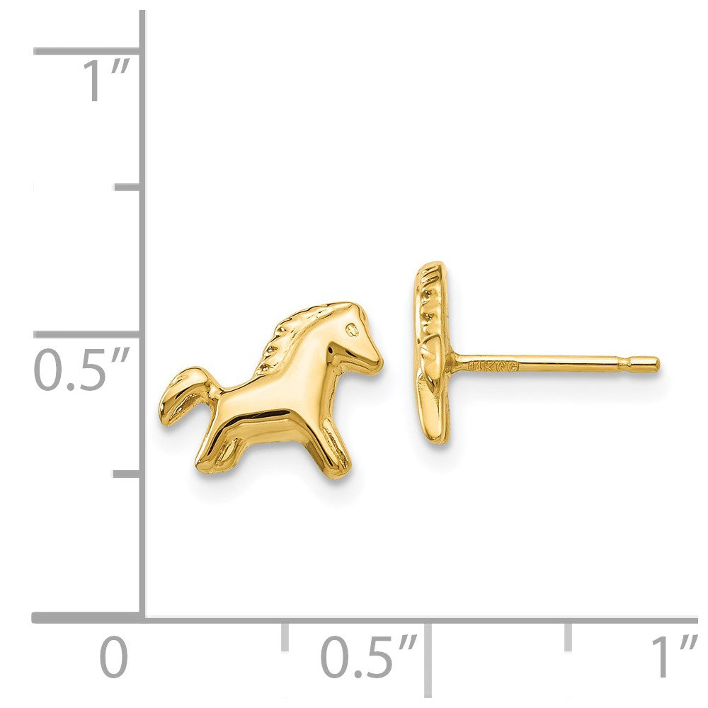 Pony Earrings in 14k Yellow Gold