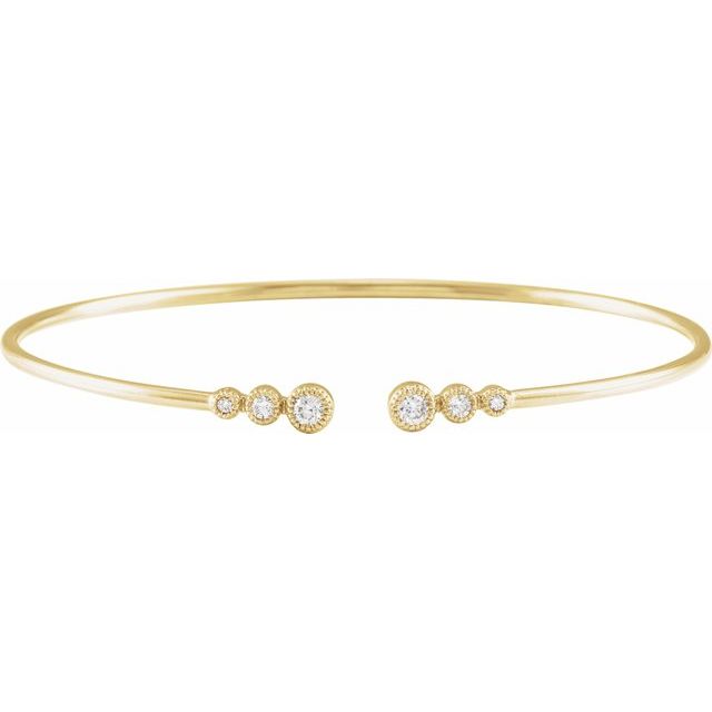 1/4 CTW Natural Diamond Cuff Bracelet