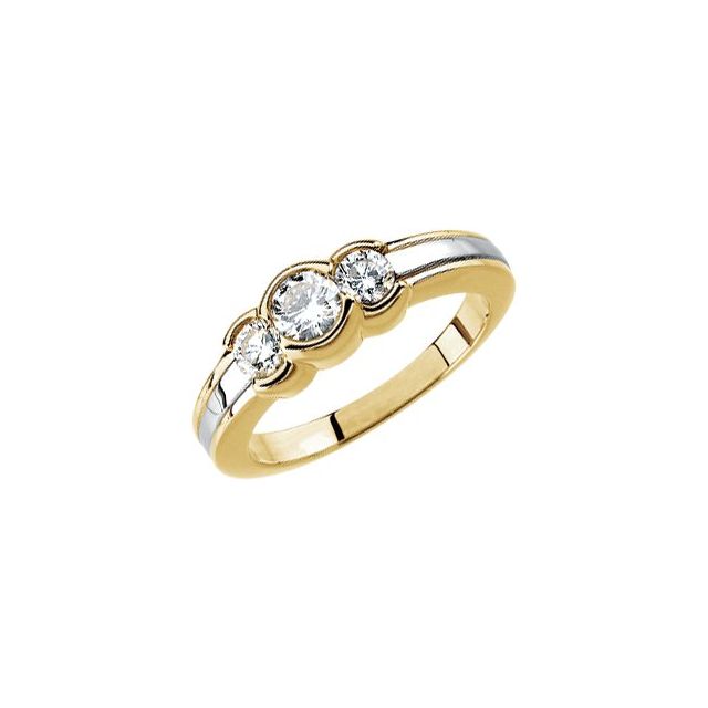 Yellow 3/4 CTW Diamond Anniversary Ring
