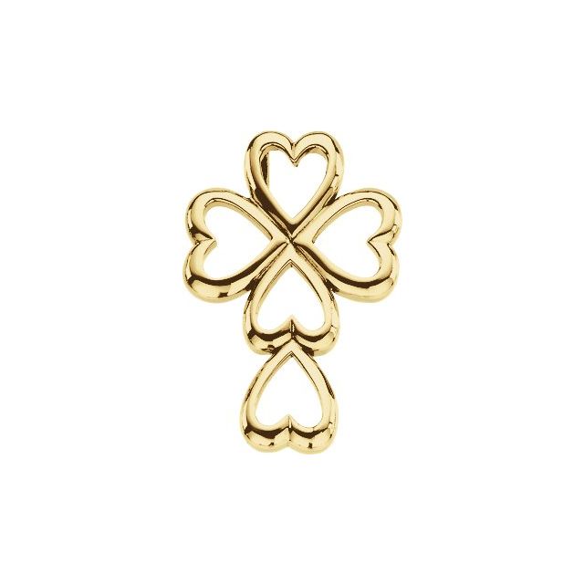 28.75x20mm Heart Cross Pendant