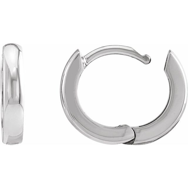 9.5mm Hinged Huggie Hoop Earrings