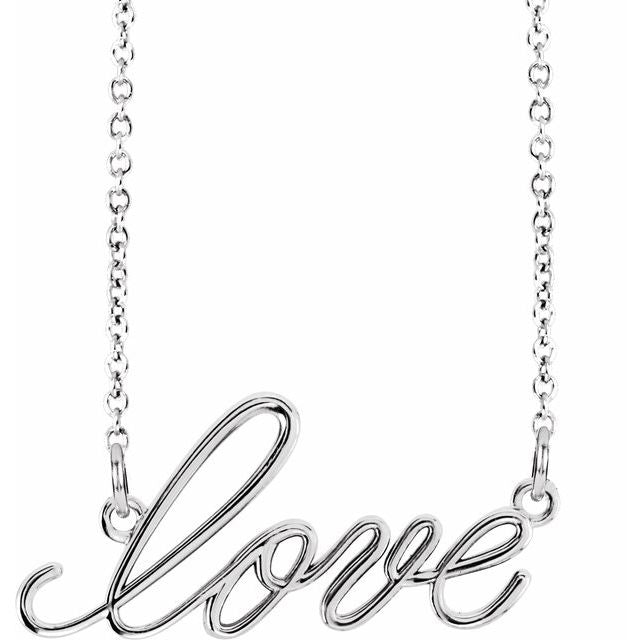 "Love" Necklace Center