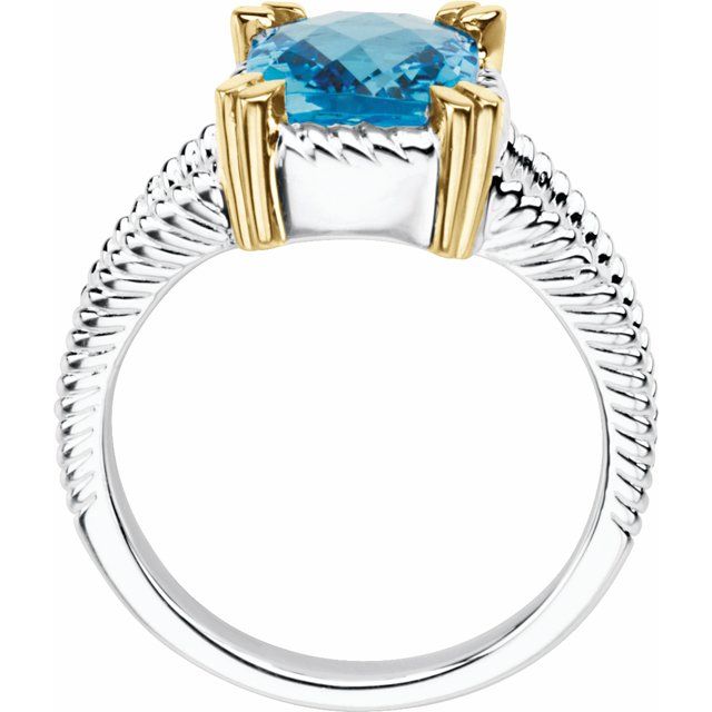 Natural Swiss Blue Topaz Ring