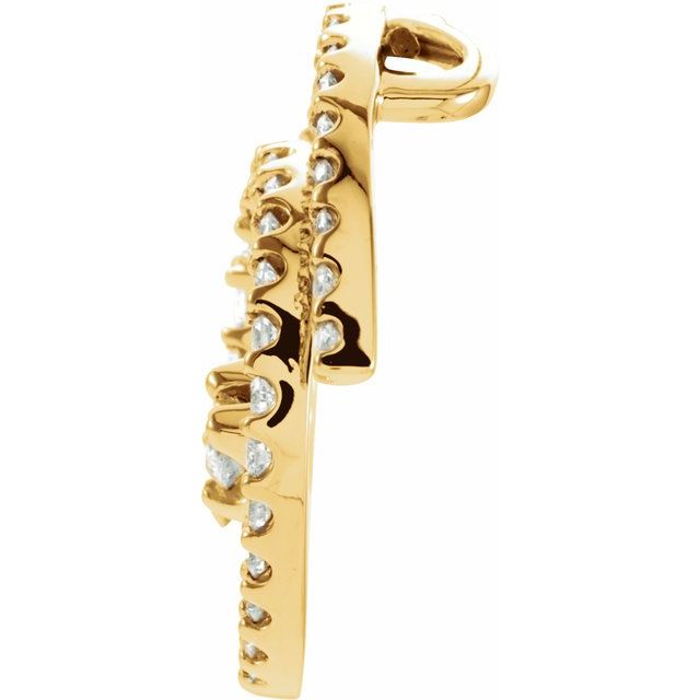 1 1/8 CTW Natural Diamond Journey Spiral Pendant